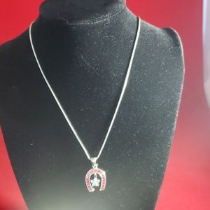 Horseshoe Swarovski crystal necklace
